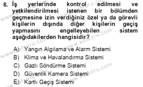 Acil Çağrı Yönetimi Dersi 2021 - 2022 Yılı (Vize) Ara Sınavı 6. Soru