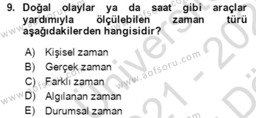 Acil Çağrı Yönetimi Dersi 2021 - 2022 Yılı (Vize) Ara Sınavı 9. Soru