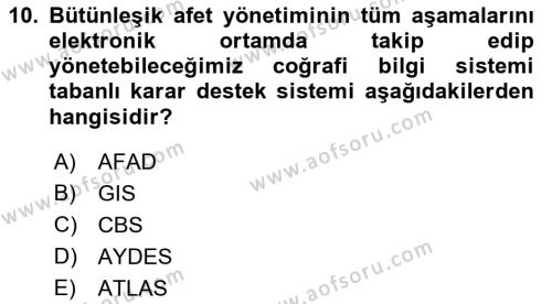 Veri Analizi Ve Değerlendirme Dersi 2022 - 2023 Yılı Yaz Okulu Sınavı 10. Soru