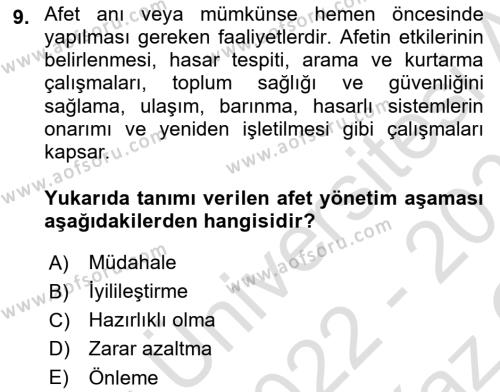 Veri Analizi Ve Değerlendirme Dersi 2022 - 2023 Yılı Yaz Okulu Sınavı 9. Soru