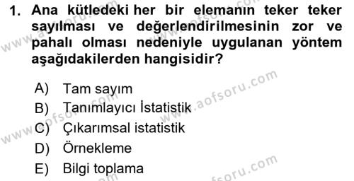 Veri Analizi Ve Değerlendirme Dersi 2023 - 2024 Yılı (Vize) Ara Sınavı 1. Soru