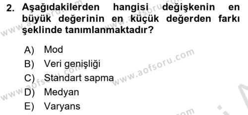 Veri Analizi Ve Değerlendirme Dersi 2023 - 2024 Yılı (Vize) Ara Sınavı 2. Soru