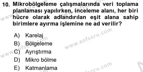 Veri Analizi Ve Değerlendirme Dersi 2023 - 2024 Yılı Yaz Okulu Sınavı 10. Soru