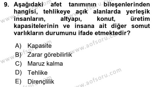 Veri Analizi Ve Değerlendirme Dersi 2023 - 2024 Yılı Yaz Okulu Sınavı 9. Soru