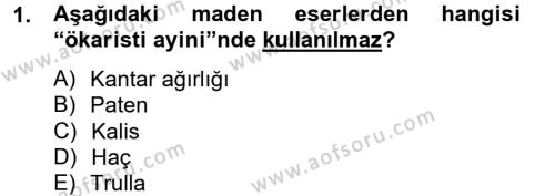 Ortaçağdan Günümüze Anadolu Uygarlıkları Dersi 2013 - 2014 Yılı (Vize) Ara Sınavı 1. Soru