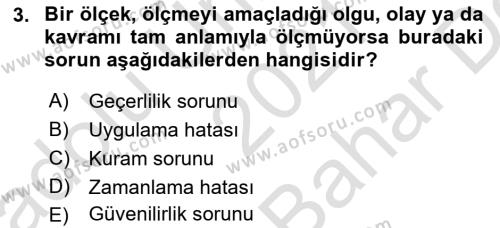 Uluslararası İlişkilerde Araştırma Yöntemleri Dersi 2021 - 2022 Yılı (Vize) Ara Sınavı 3. Soru