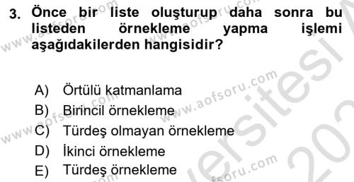 Uluslararası İlişkilerde Araştırma Yöntemleri Dersi 2021 - 2022 Yılı (Final) Dönem Sonu Sınavı 3. Soru