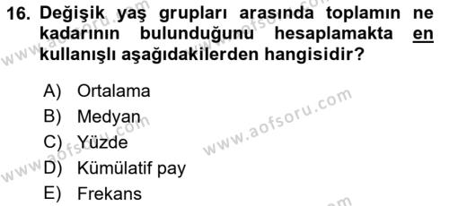 Uluslararası İlişkilerde Araştırma Yöntemleri Dersi 2021 - 2022 Yılı Yaz Okulu Sınavı 16. Soru