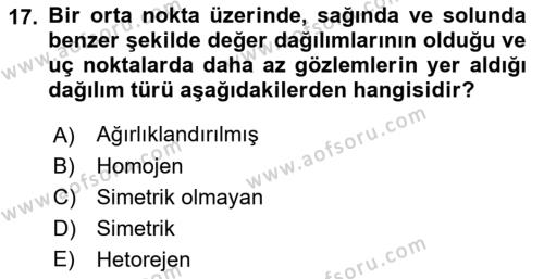 Uluslararası İlişkilerde Araştırma Yöntemleri Dersi 2021 - 2022 Yılı Yaz Okulu Sınavı 17. Soru