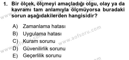 Uluslararası İlişkilerde Araştırma Yöntemleri Dersi 2022 - 2023 Yılı Yaz Okulu Sınavı 1. Soru