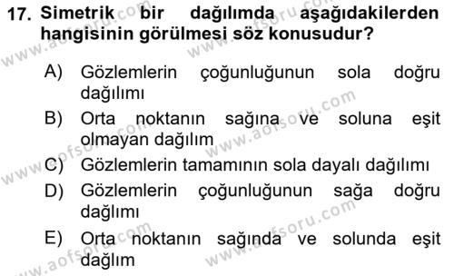 Uluslararası İlişkilerde Araştırma Yöntemleri Dersi 2022 - 2023 Yılı Yaz Okulu Sınavı 17. Soru