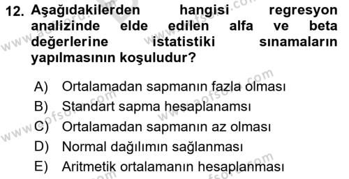 Uluslararası İlişkilerde Araştırma Yöntemleri Dersi 2023 - 2024 Yılı (Final) Dönem Sonu Sınavı 12. Soru