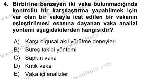 Uluslararası İlişkilerde Araştırma Yöntemleri Dersi 2023 - 2024 Yılı (Final) Dönem Sonu Sınavı 4. Soru