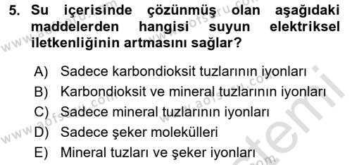 Beslenmenin Temel İlkeleri Dersi 2023 - 2024 Yılı (Final) Dönem Sonu Sınavı 5. Soru