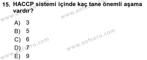 Gastronomi Ve Sürdürülebilirlik Dersi 2022 - 2023 Yılı Yaz Okulu Sınavı 15. Soru