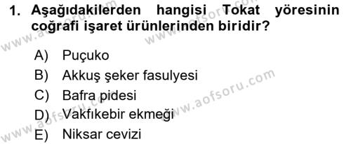 Gastronomi Ve Sürdürülebilirlik Dersi 2023 - 2024 Yılı (Final) Dönem Sonu Sınavı 1. Soru