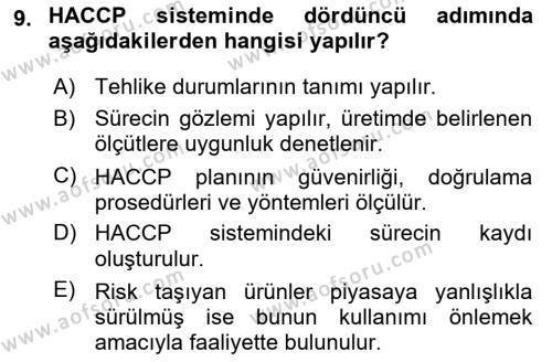 Gastronomi Ve Sürdürülebilirlik Dersi 2023 - 2024 Yılı (Final) Dönem Sonu Sınavı 9. Soru