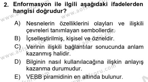 Temel Bilgi Teknolojileri 1 Dersi 2019 - 2020 Yılı (Vize) Ara Sınavı 2. Soru