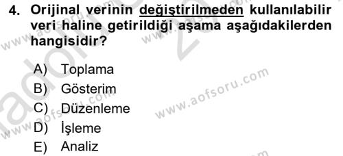 Temel Bilgi Teknolojileri 1 Dersi 2019 - 2020 Yılı (Vize) Ara Sınavı 4. Soru