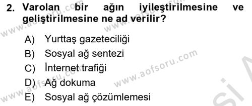 Temel Bilgi Teknolojileri 1 Dersi 2019 - 2020 Yılı (Final) Dönem Sonu Sınavı 2. Soru