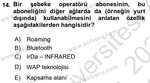 Temel Bilgi Teknolojileri 1 Dersi 2023 - 2024 Yılı Yaz Okulu Sınavı 14. Soru