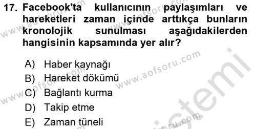 Temel Bilgi Teknolojileri 1 Dersi 2023 - 2024 Yılı Yaz Okulu Sınavı 17. Soru