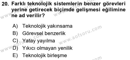 Temel Bilgi Teknolojileri 2 Dersi 2018 - 2019 Yılı Yaz Okulu Sınavı 20. Soru