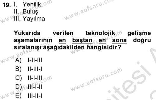 Temel Bilgi Teknolojileri 2 Dersi 2023 - 2024 Yılı (Final) Dönem Sonu Sınavı 19. Soru