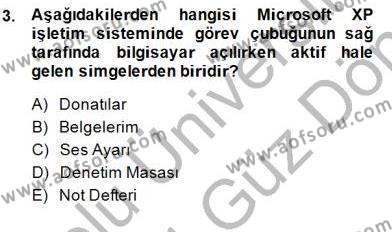 Bilgisayar 1 Dersi 2013 - 2014 Yılı (Final) Dönem Sonu Sınavı 3. Soru