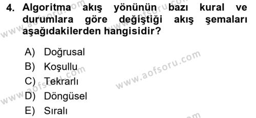 Programlama 1 Dersi 2021 - 2022 Yılı (Vize) Ara Sınavı 4. Soru