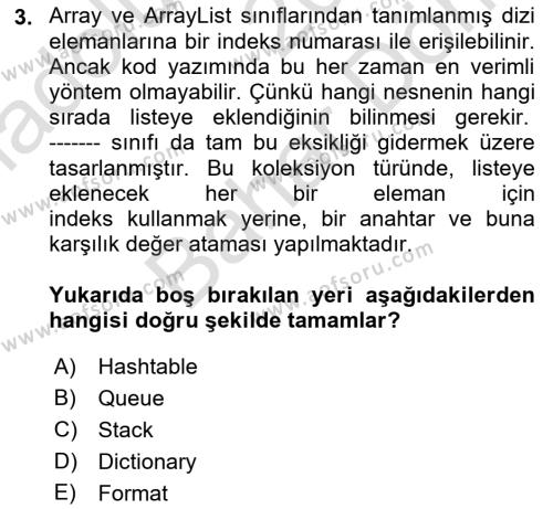 Programlama 1 Dersi 2021 - 2022 Yılı (Final) Dönem Sonu Sınavı 3. Soru