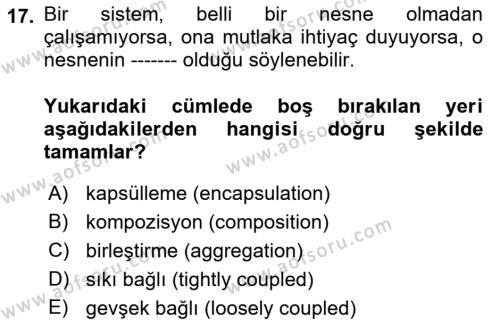 Programlama 1 Dersi 2021 - 2022 Yılı Yaz Okulu Sınavı 17. Soru