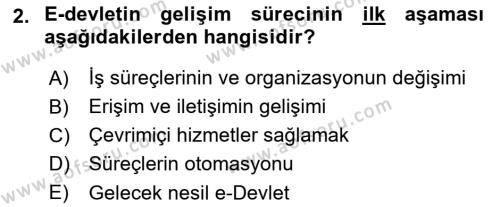 Dijital Dönüşüm Dersi 2023 - 2024 Yılı (Final) Dönem Sonu Sınavı 2. Soru