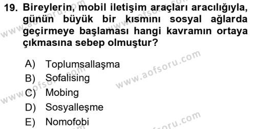 Temel Bilgi Teknolojileri Dersi 2023 - 2024 Yılı Yaz Okulu Sınavı 19. Soru