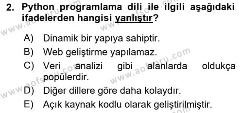 Programlama 2 Dersi 2022 - 2023 Yılı (Vize) Ara Sınavı 2. Soru