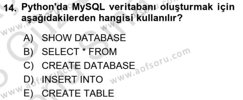 Programlama 2 Dersi 2022 - 2023 Yılı (Final) Dönem Sonu Sınavı 14. Soru