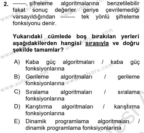 Algoritmalar Dersi 2023 - 2024 Yılı (Vize) Ara Sınavı 2. Soru