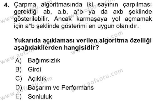 Algoritmalar Dersi 2023 - 2024 Yılı (Vize) Ara Sınavı 4. Soru