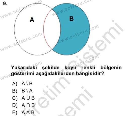 Veri Yapıları Dersi 2022 - 2023 Yılı (Vize) Ara Sınavı 9. Soru