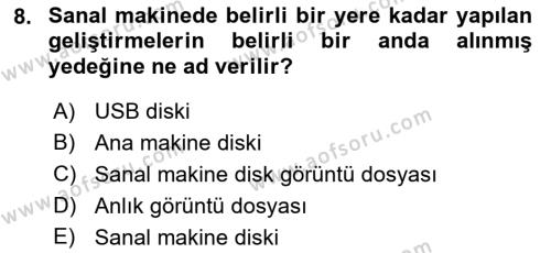 Unix Sistem Yönetimi Dersi 2022 - 2023 Yılı (Vize) Ara Sınavı 8. Soru