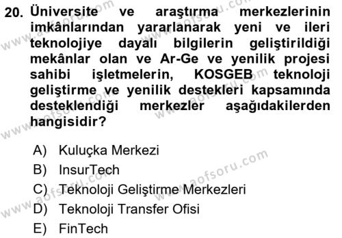 Hayat Dışı Sigortalar Dersi 2021 - 2022 Yılı (Final) Dönem Sonu Sınavı 20. Soru