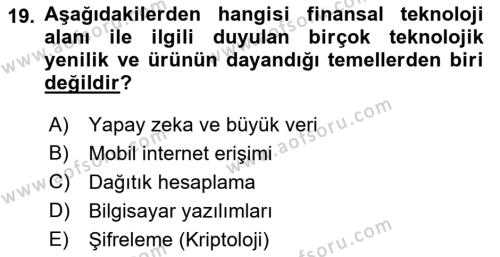 Hayat Dışı Sigortalar Dersi 2021 - 2022 Yılı Yaz Okulu Sınavı 19. Soru