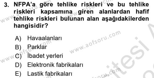 Hayat Dışı Sigortalar Dersi 2021 - 2022 Yılı Yaz Okulu Sınavı 3. Soru