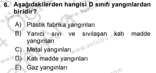 Hayat Dışı Sigortalar Dersi 2023 - 2024 Yılı (Vize) Ara Sınavı 6. Soru