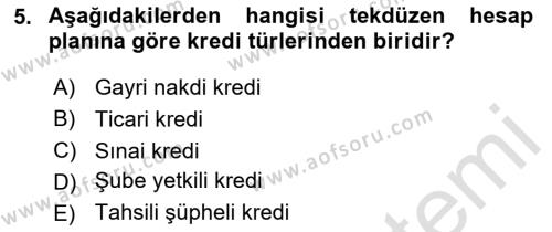 Katılım, Kalkınma Ve Yatırım Bankacılığı Dersi 2020 - 2021 Yılı Yaz Okulu Sınavı 5. Soru