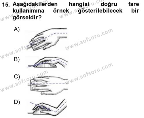 Bürolarda Temel Kavramlar Dersi 2018 - 2019 Yılı 3 Ders Sınavı 15. Soru