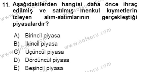 Bürolarda Temel Kavramlar Dersi 2019 - 2020 Yılı (Vize) Ara Sınavı 11. Soru