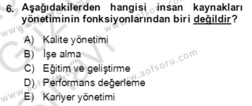 Bürolarda Temel Kavramlar Dersi 2019 - 2020 Yılı (Vize) Ara Sınavı 6. Soru