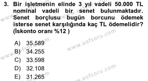 Bürolarda Temel Kavramlar Dersi 2019 - 2020 Yılı (Final) Dönem Sonu Sınavı 3. Soru