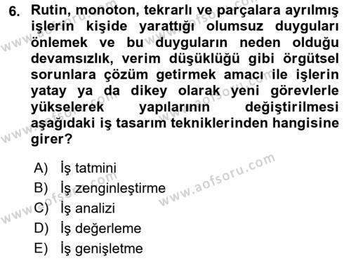 Bürolarda Temel Kavramlar Dersi 2021 - 2022 Yılı (Vize) Ara Sınavı 6. Soru